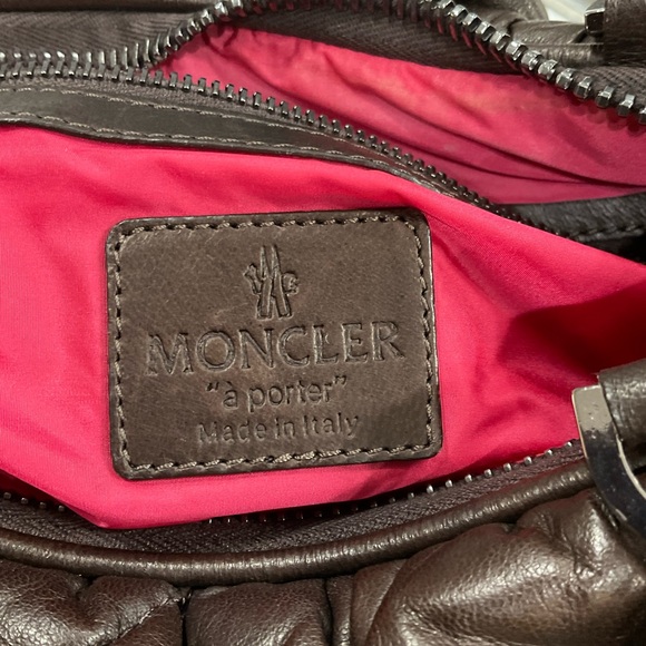 Moncler Brown Leather Made in Italy 2 Way Bag EUC - Picture 10 of 14